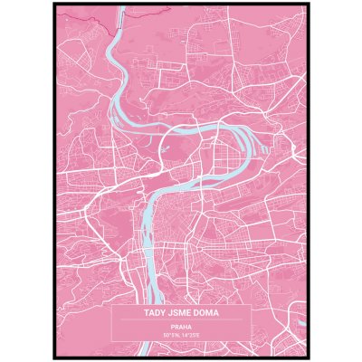 Jen tak z lásky Plakát Mapa vašeho místa Rozměr plakátu: 30 x 40 cm, Barevná varianta: Bílá – Hledejceny.cz