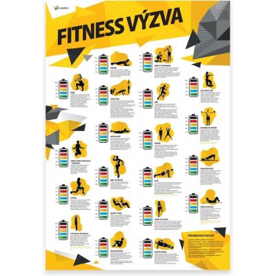 Stírací plakát – Fitness výzva s 20 cviky