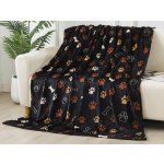 Xpose Mikroplyš deka TLAPIČKY černá 140x200 – Hledejceny.cz