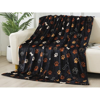 Xpose Mikroplyš deka TLAPIČKY černá 140x200 – Hledejceny.cz