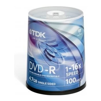 TDK DVD-R 4,7GB 16x, cakebox, 100ks (T19479)