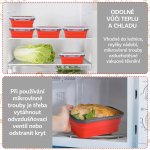 De Gusto Skládací silikonové dózy 4 ks červená D12048 – Sleviste.cz
