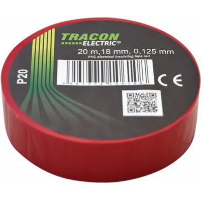 Tracon Electric Páska izolační 20 m x 18 mm červená