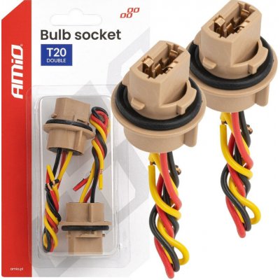 Objímka žiarovky T20 LED 12V W21/5W WY21/5W W3x16q 7443 2 ks 04834 AMiO – Hledejceny.cz