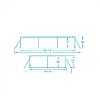 Bestway Steel Pro Frame 3 x 2,01 x 0,66 m 56411