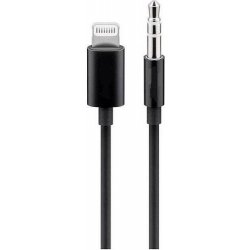 PremiumCord Apple Lightning audio redukční kabel na 3.5 mm stereo jack, 1 m, černý kipod50