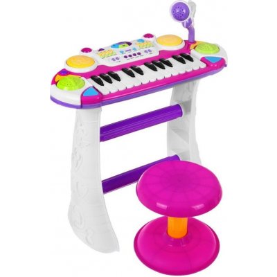 Mamido Dětský elektrický keyboard se stolečkem růžový