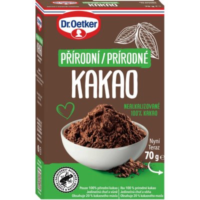 Dr. Oetker Přírodní kakao 70 g – Zboží Dáma