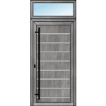 OknaDvereNaMiru.cz Vchodové dveře INOX 1404 + Nadsvětlík 90 x 220 cm – Hledejceny.cz