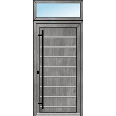 OknaDvereNaMiru.cz Vchodové dveře INOX 1404 + Nadsvětlík 90 x 220 cm – Hledejceny.cz