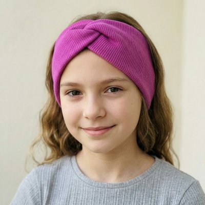 My Mimi Dívčí čelenka s křížením Malinová – Sleviste.cz