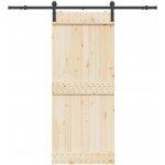 Sada příslušenství pro posuvné dveře 200 cm ocelová černá – Zbozi.Blesk.cz