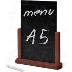A-Z Reklama CZ Dřevěný popisovatelný menu stojánek A5 WOODBOARD TCHBBRA5 - Tmavě hnědý – Zboží Mobilmania