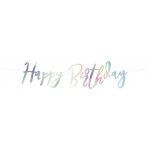 Banner Happy Birthday duhový 16,5x62 cm – Zboží Dáma