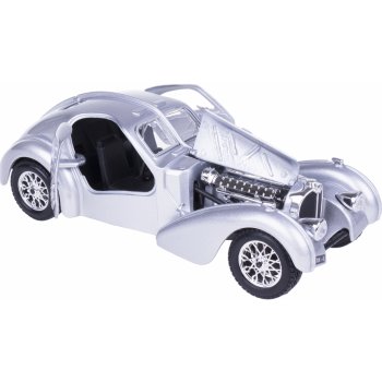 Bburago Atlantic Bugatti stříbrná 1:24