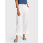 GAP kalhoty high rise wide-leg pants in linen-cotton bílé – Zboží Dáma