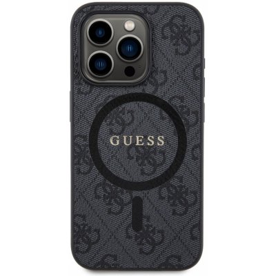 Guess iPhone 15 Pro 4G Colored Ring MagSafe černé