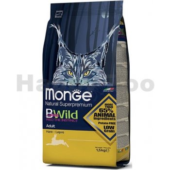 Monge Cat BWild Low Grain zajíc 1,5 kg