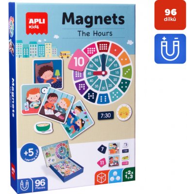 APLI magnetická hra Kids 96 ks hodiny – Hledejceny.cz