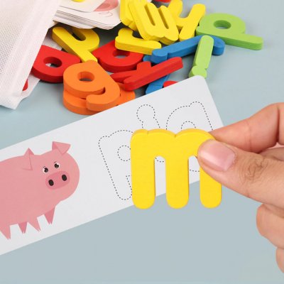 Bigjigs vkládací puzzle Anglická abeceda s obrázky