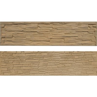 Betonový panel rovný oboustranný štípaný kámen 200 x 50 x 4,5 cm - pískovec