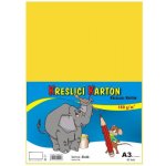 karton kreslící A3 180 g barevný 50 listů žlutý – Zboží Dáma