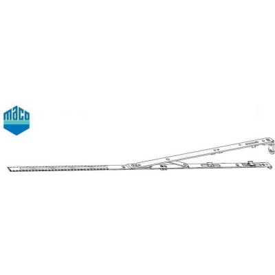 MACO úhelníkové nůžky pro spárové větrání Gr.0 | 431 - 600 | 311 - 500 mm vpravo – HobbyKompas.cz