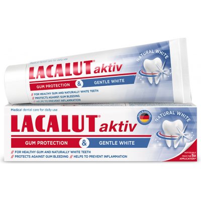 Lacalut Aktiv Gum protection & Gentle white 75 ml – Zbozi.Blesk.cz