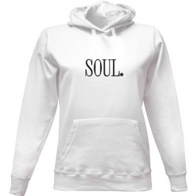 Dámská mikina s kapucí s potiskem mikina Soulmates Ona bílá bílá – Zboží Dáma