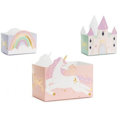 PartyDeco PartyDeco Dekorativní boxy na sladkosti - Jednorožec mix – Hledejceny.cz