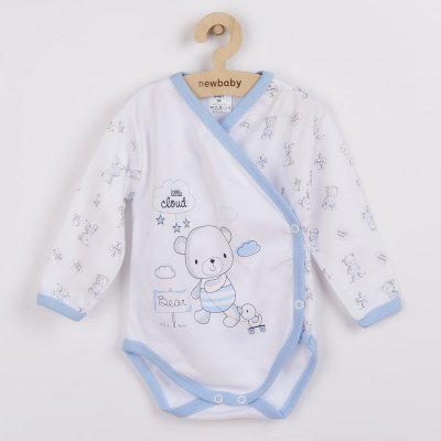 New Baby Kojenecké celorozepínací body Bears modré – Zboží Mobilmania