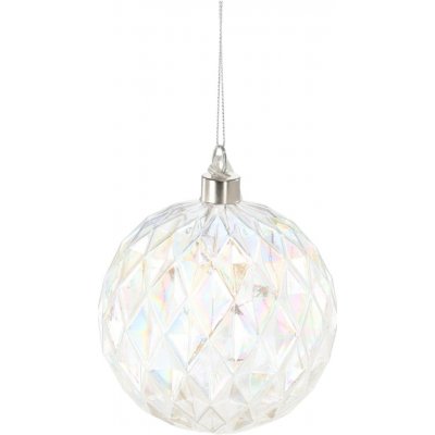Pro-Tech shop Skleněná závěsná ozdoba s LED 10cm geometrický vzor 69606 – Hledejceny.cz