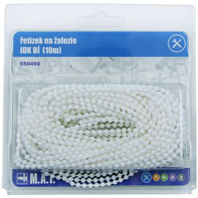 Řetízek na žaluzie IDK, bílý 10m – Sleviste.cz