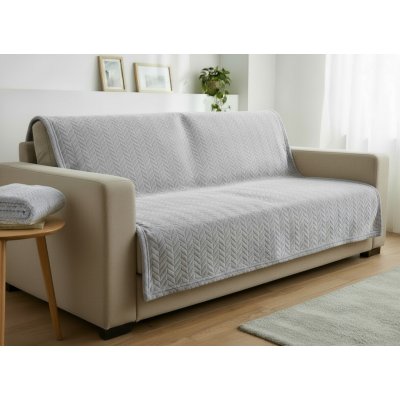 Mybesthome Přehoz na sedačku - pohovku - deka SOFIA světle šedá 170x210 cm – Zboží Dáma