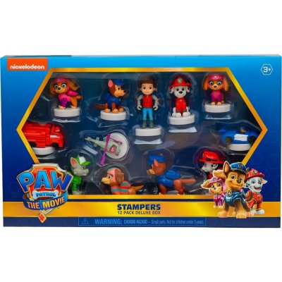 Asmodee Paw Patrol Tlapková Patrola set 12 figurek s razítkem v krabici – Zboží Dáma