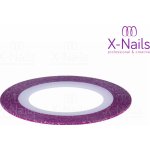 X Nails samolepící zdobící páska na nehty glitrová GLITTER FIALOVÁ – Hledejceny.cz
