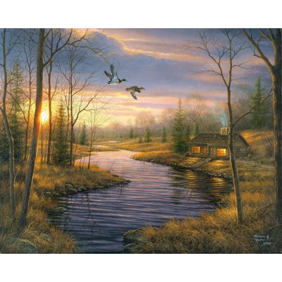Figuered ART malování podle čísel VENKOVSKÝ DŮM ZA SOUMRAKU – Sleviste.cz