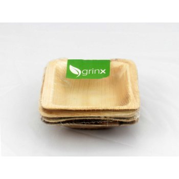 GRINX - Miska hranatá BIO - palmový list 8 x 8 x 2,5 cm (5 ks) od 31 Kč -  Heureka.cz