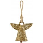 Zlatý kovový zvonek s korálky Angel - 17*9*28 cm - J-Line by Jolipa – Hledejceny.cz