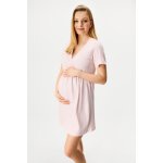 Astratex těhotenská bavlněná noční košilka Brianna krátká růžová – Zboží Mobilmania