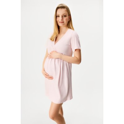 Astratex těhotenská bavlněná noční košilka Brianna krátká růžová – Zboží Mobilmania