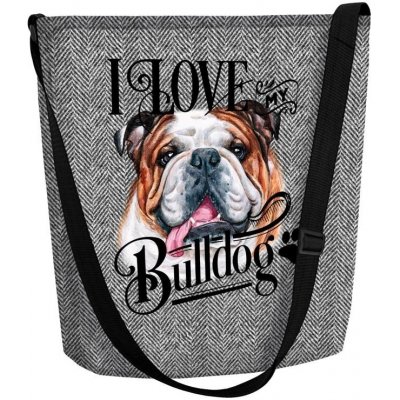 Bertoni filcová Eko kabelka Funky Love Bulldog