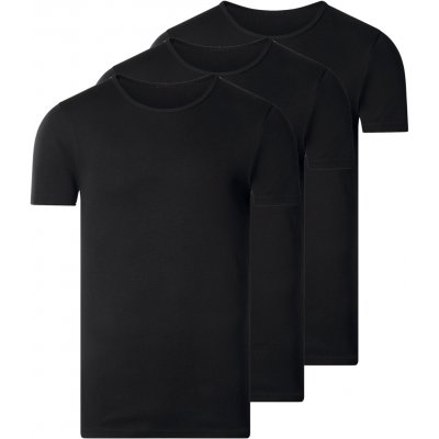 esmara Men Pánské spodní triko 3 kusy kulatý límec černá – Zboží Mobilmania