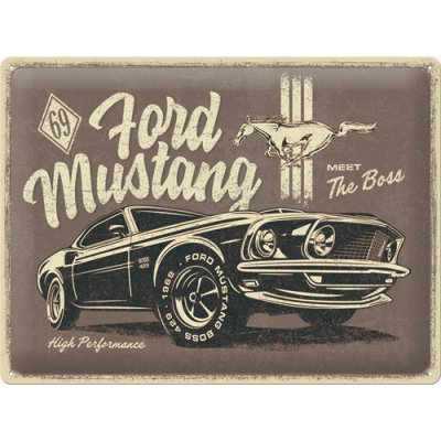 Postershop Plechová cedule: Ford Mustang (The Boss) - 40x30 cm