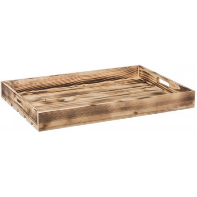 ČistéDřevo Opálená dřevěná bedýnka 56x36x6cm – Sleviste.cz