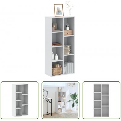 Knihovna bílá 50x25x105 cm kompozitní dřevo – Zboží Mobilmania