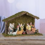 Haushalt international Dřevěný betlém s porcelánovými figurkami – Hledejceny.cz