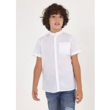 Mayoral chlapecká letní košile se stojáčkem bílá 6113-72