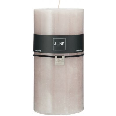 Válcová béžovo šedá svíčka XL - 10*10*20 cm - J-Line by Jolipa – Hledejceny.cz