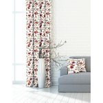 Závěs dekorační nebo látka, Soft Červená zahrada, 150 cm 150 cm – Hledejceny.cz